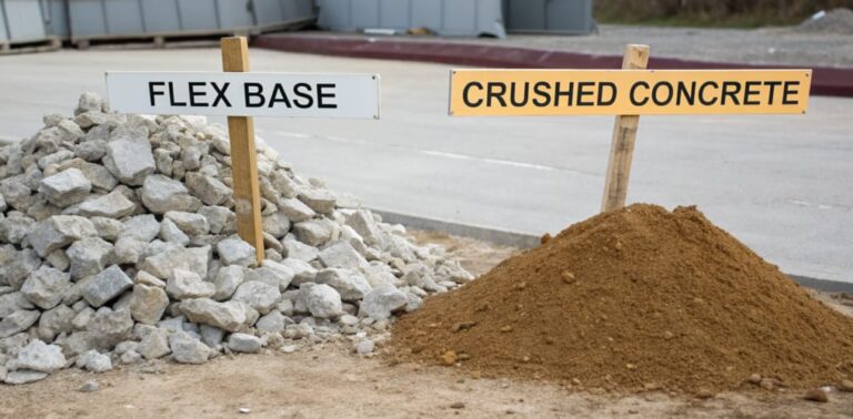 Flex Base Vs. Crushed Concrete: What’s the Difference?